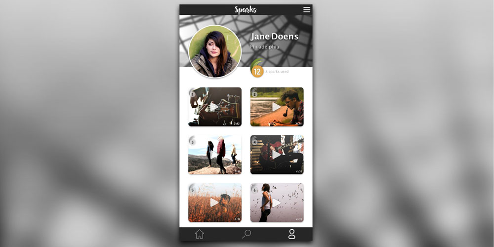 user profile ui design 